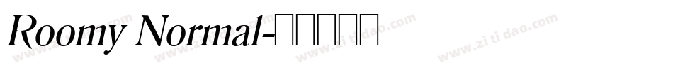Roomy Normal字体转换